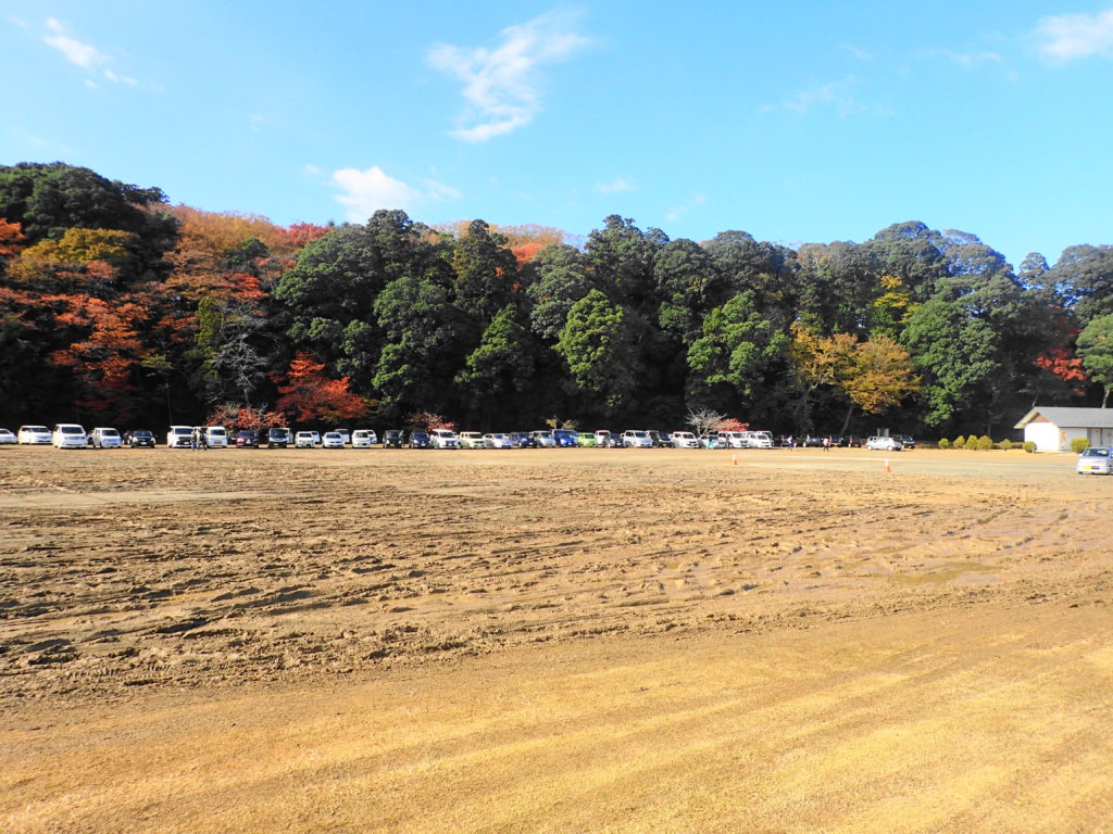 水戸のラーメンまつりの駐車場