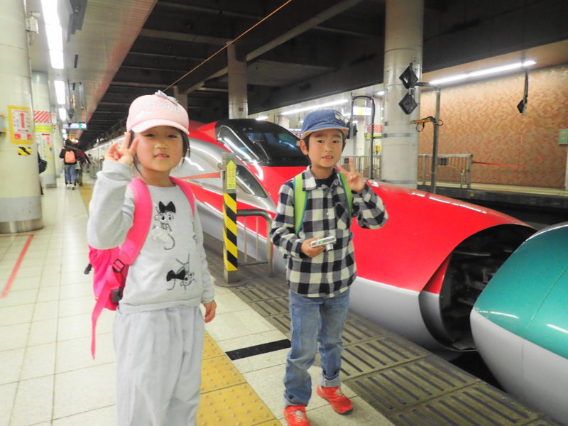 上野駅で子どもと新幹線を見学