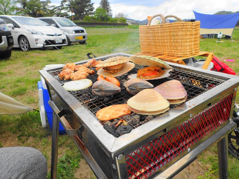 茨城穴場キャンプ場 清流公園 でBBQの様子1