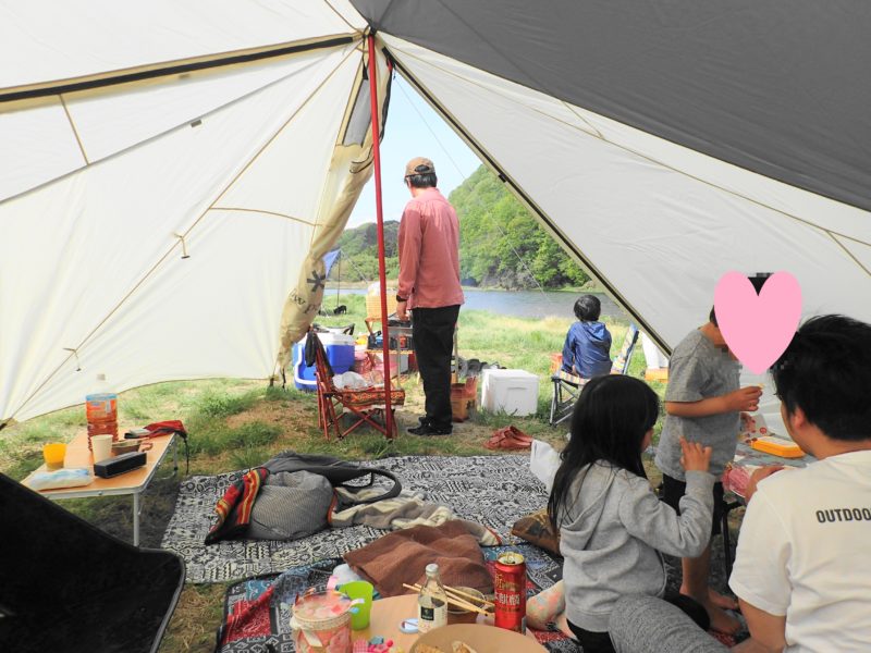 茨城穴場キャンプ場 清流公園 でBBQの様子3