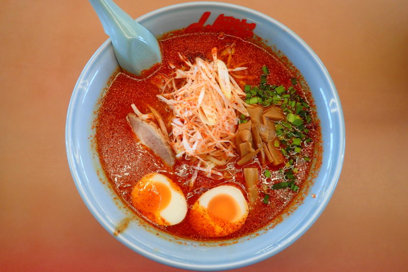 山岡家 地獄のウルトラ激辛ラーメン を上から見た図