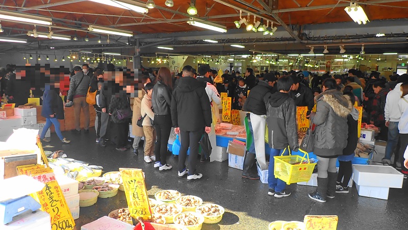 那珂湊おさかな市場年末年始 混雑の様子